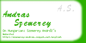 andras szemerey business card